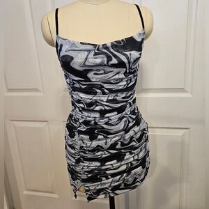 Dolls Kill Wavy Mesh Mini Dress Size M